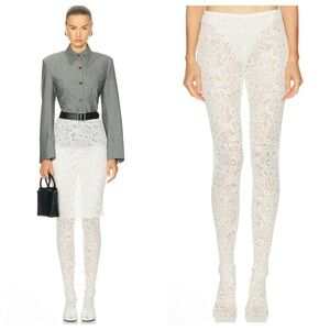 Beaufille Cassia Lace Stockings in White